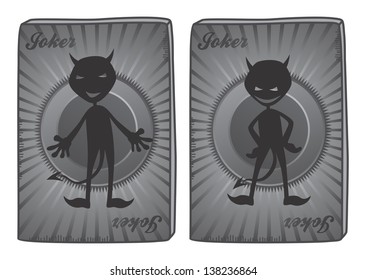 poker card joker devil