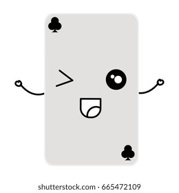 poker card kawaii character