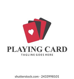 Tarjeta de póquer Logo Vector Juego Diseño Simple Símbolo Plantilla Vector Diseño