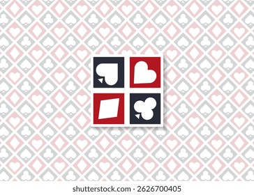 Pokerkarte nahtloses Muster Hintergrund