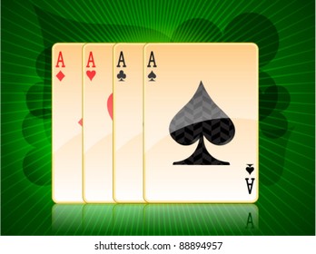 Poker card set of ace