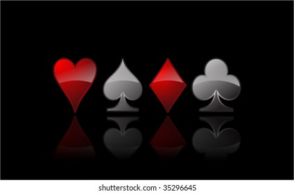 Poker Card Signs Stock Vector (Royalty Free) 35296645 | Shutterstock