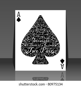  Poker card spade ace - the perfect card - flyer design