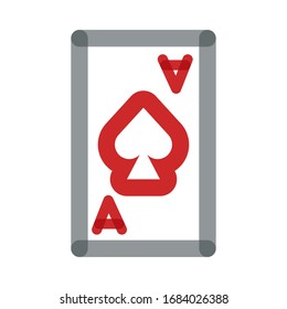 poker card with spade multiply line style vector illustration design