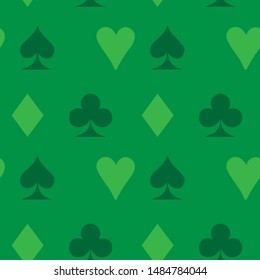 Poker card suit seamless pattern background. Can be used for wallpaper,fabric, web page background, surface texture.Abstract vector backround.