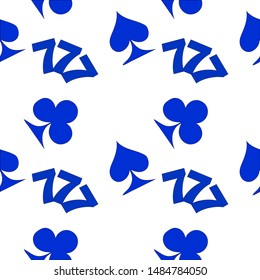 Poker card suit seamless pattern background. Can be used for wallpaper,fabric, web page background, surface texture.Abstract vector backround.