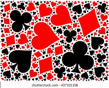 Poker card suits background