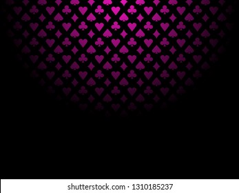 Poker card suits pink pattern