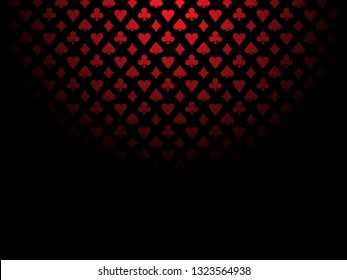 Poker card suits red pattern