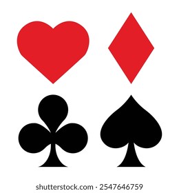 Poker Card Suits Vector Illustration