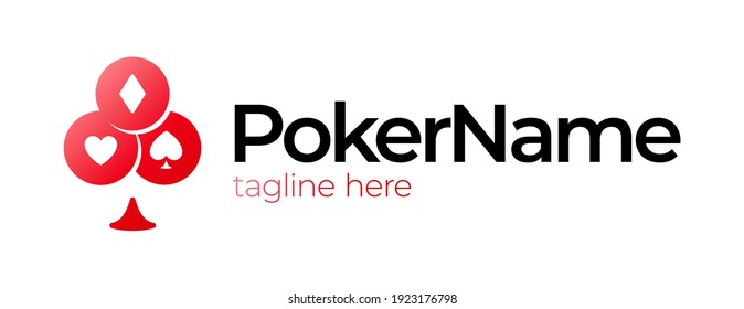 Poker Card Symbol Game logo. Casino Logo Design Concept Template