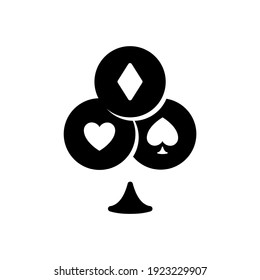 Poker Card Symbol Game logo. Casino Logo Design Concept Template