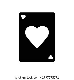 Icono vectorial de tarjeta de poker, aislado en fondo blanco