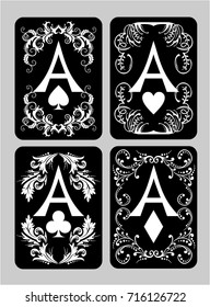 Poker cards Aces set