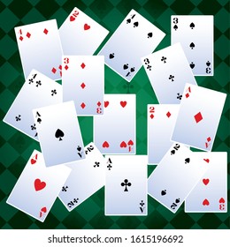 poker cards betting game gambling casino vector illustration