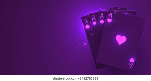 Poker cards. Casino concept. Vector illustration