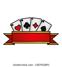 poker cards casino icons