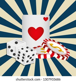 poker cards casino icons