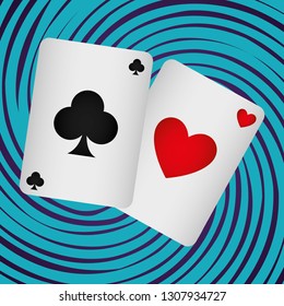 poker cards casino icons