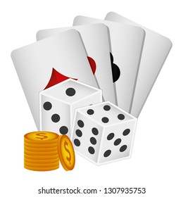 poker cards casino icons