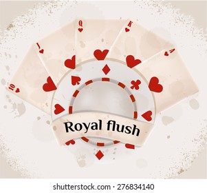poker cards and chip