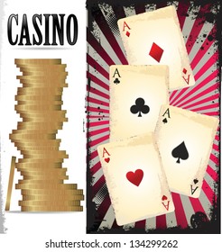 Poker cards and chips
