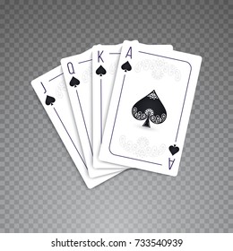 Poker cards full set four color classic design