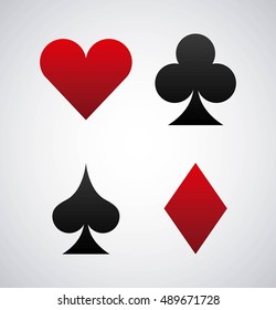 poker cards game casino vector illustration design