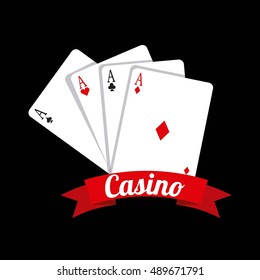 poker cards game casino vector illustration design