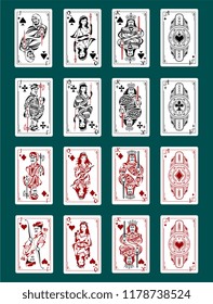 poker cards game sign diamond club spade heart collection gaming for play 