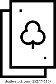 poker cards icon. Thin linear style design isolated on white background