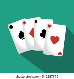 poker cards isolated icon