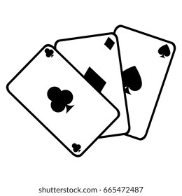 poker cards isolated icon