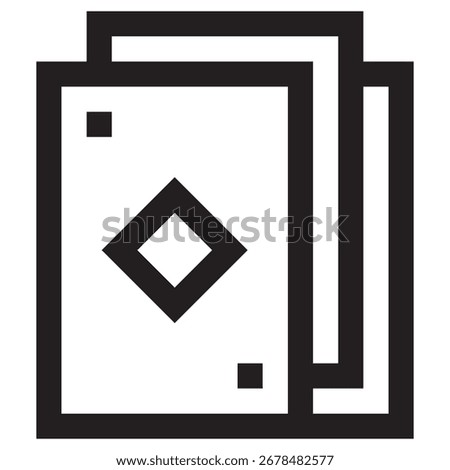 Poker Cards Modern Vector Icon – Minimal Illustration Symbol Template for Web Mobile App UI Design