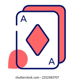Poker cards vector in editable style premium icon
