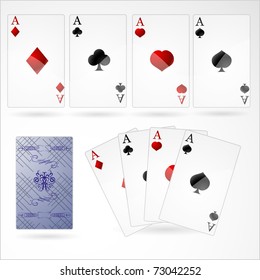 Poker cards. Vector illustration.