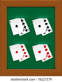 Pokerkarten. Vektorgrafik. EPS10