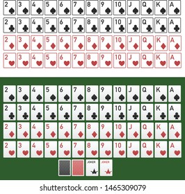 poker cards vector for mobile game 