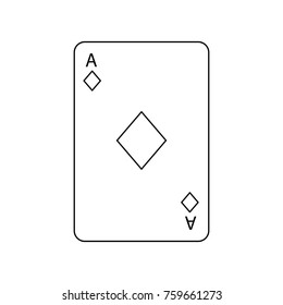 poker casino ace diamond card playing icon
