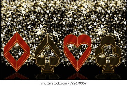 Poker casino background, vector illustration