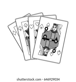 poker casino cards queen symbol