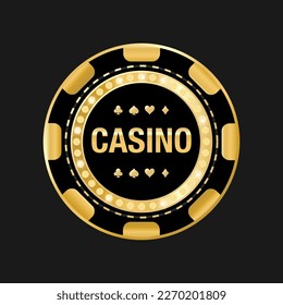 Poker casino chip vector illustration