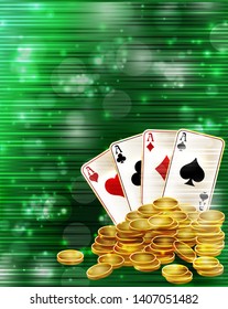 Poker casino invitation vip background, vector illustration