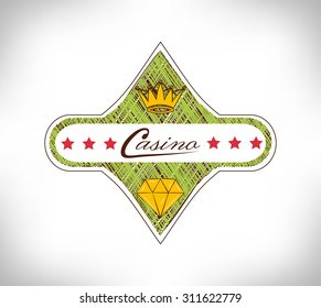 poker and casino label 