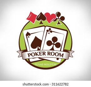poker and casino label 