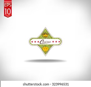 poker and casino label 