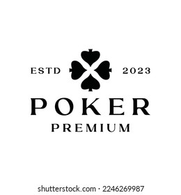 Poker Casino Logo Design Luxury Emblem Vector illustration Badge Symbol Icon