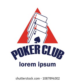 poker / casino logo with text space for your slogan / tag line, vector illustration