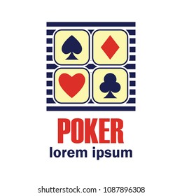 poker / casino logo with text space for your slogan / tag line, vector illustration