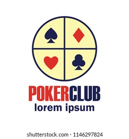 poker / casino logo with text space for your slogan / tag line, vector illustration